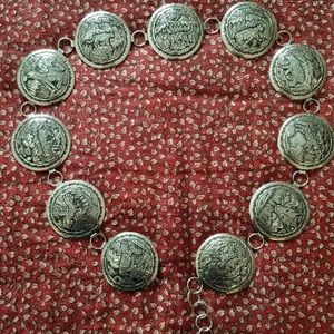 Overlay Sterling Silver Concho Belt